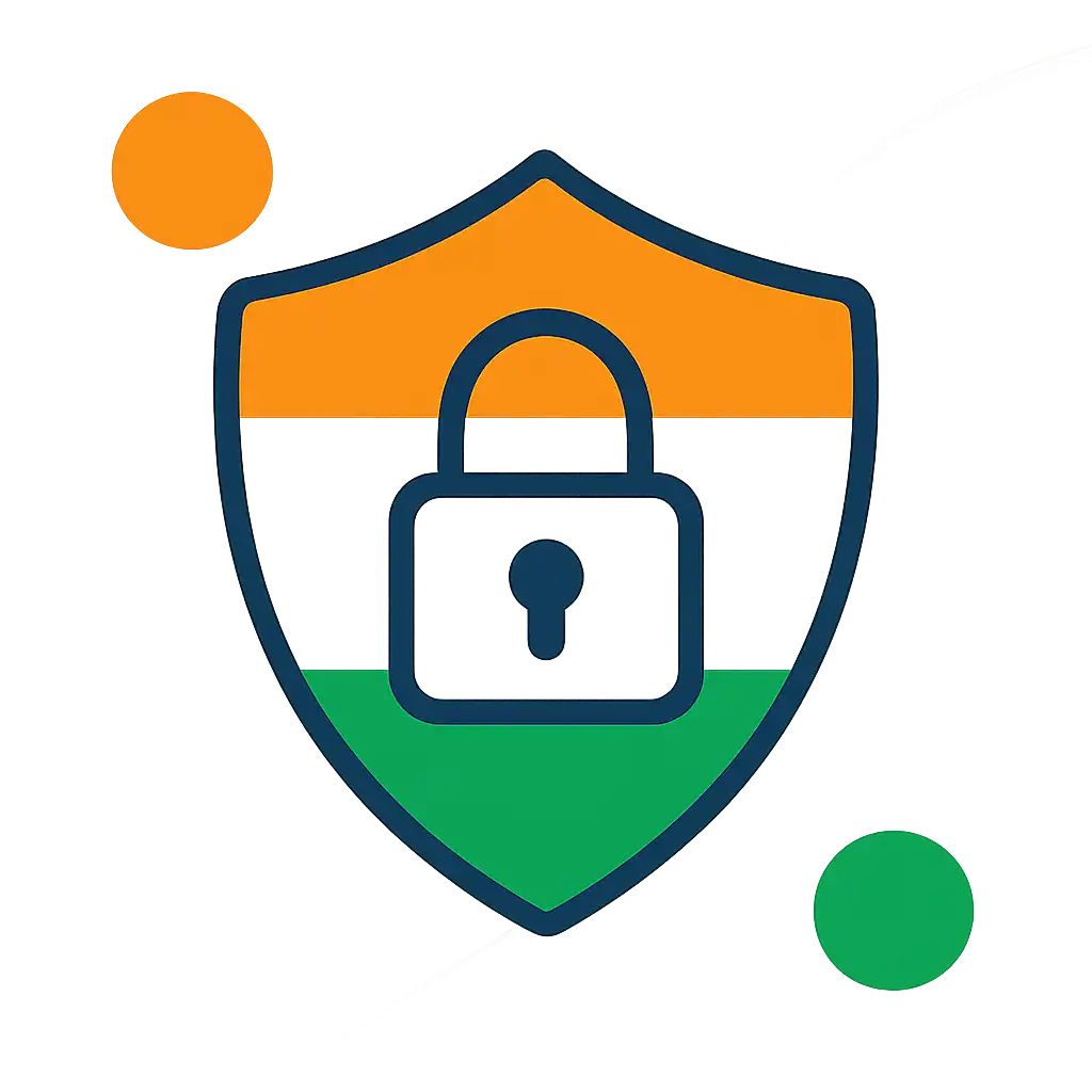 Security shield icon with lock: Tiranga Lottery safety visualization