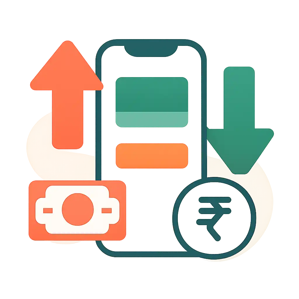 Payments / UPI symbols: Tiranga Lottery deposit and withdrawal graphic