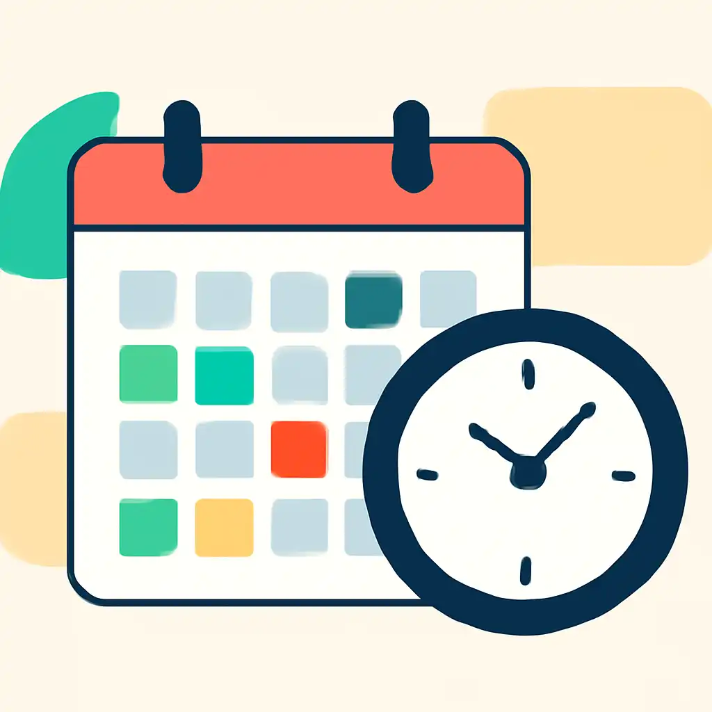 Calendar with clock: Tiranga Lottery timing and schedule visual